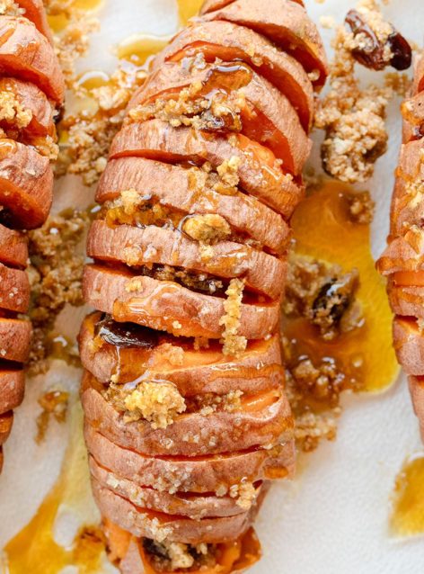 Cinnamon-Spiced Hasselback Sweet Potatoes by Dini Klein