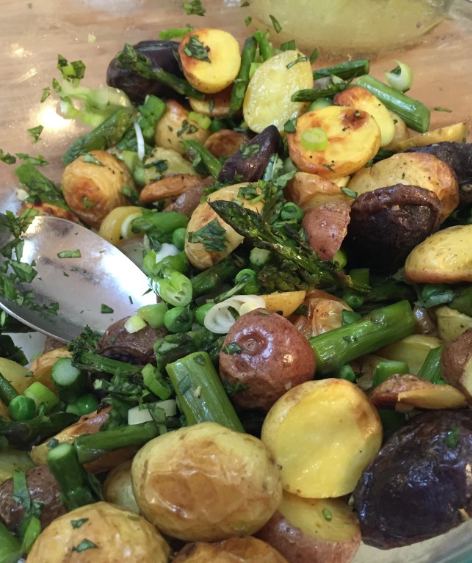 Lemony Potato Salad with Asparagus and Peas by Dini Klein
