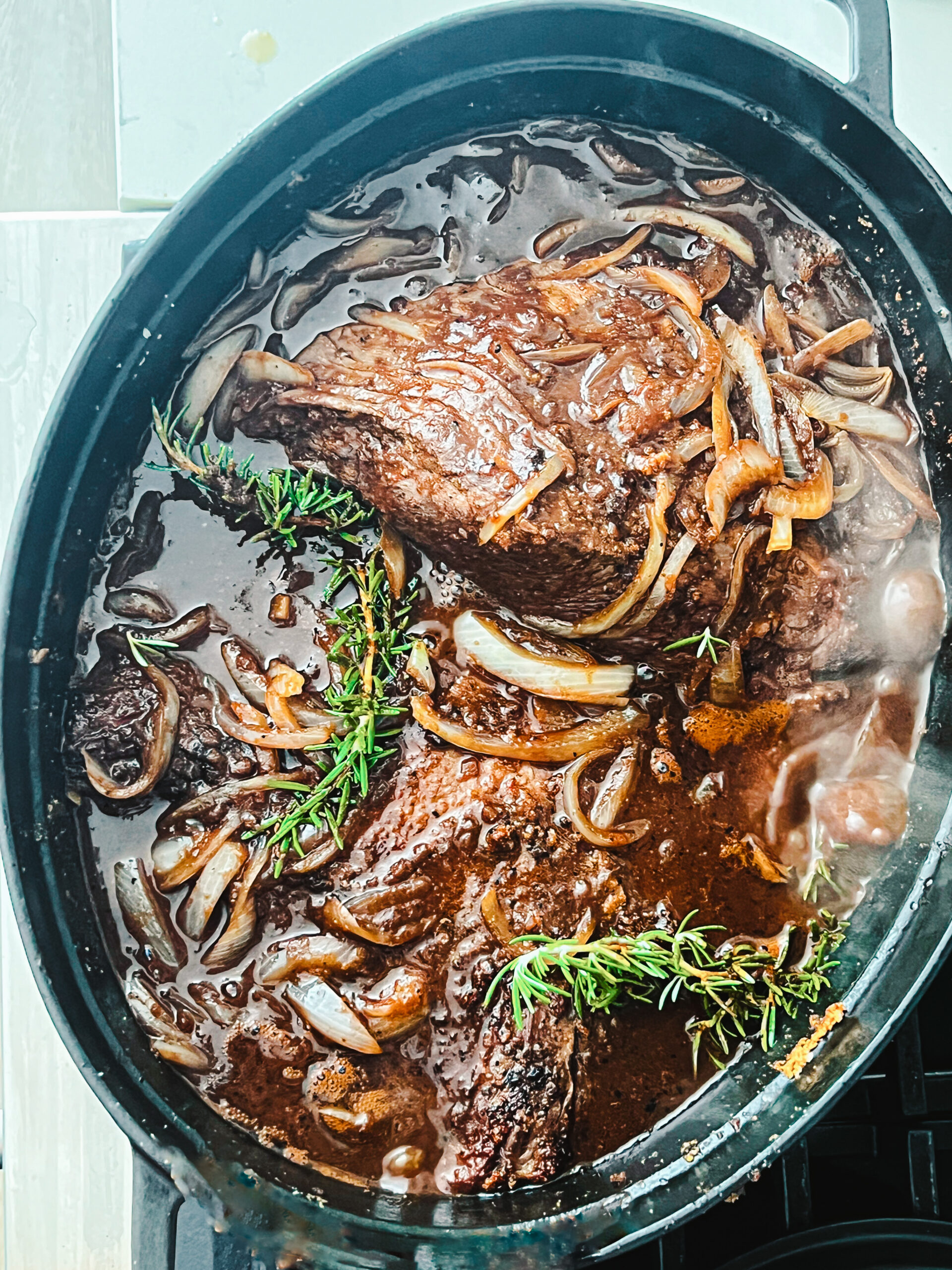 Melted Onion and Rosemary Braised French Roast